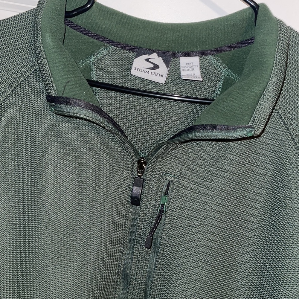 Men’s Dark Green Storm Creek Zip Up Fleece Sweater